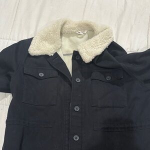 Women’s Black Sherpa-Lined Jacket